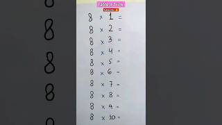 Table trick | Easy Table 8 #viralshort #math #multiplication #table #tabletrick #shorts #short #like