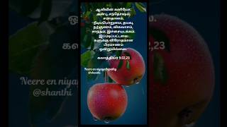 ஆவியின் கனி உன்னுள் இருந்தால் பரிசுத்த ஆவியானவர் உனக்குள் வாசம் பண்ணுவார்#bibileverse#jesus#short#