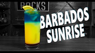 How To Make a Barbados Sunrise Layered Cocktail | Booze On The Rocks