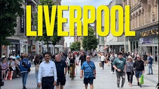 LIVERPOOL CITY CENTER WALK 2023 ENGLAND UK walking tour Liverpool One ✨