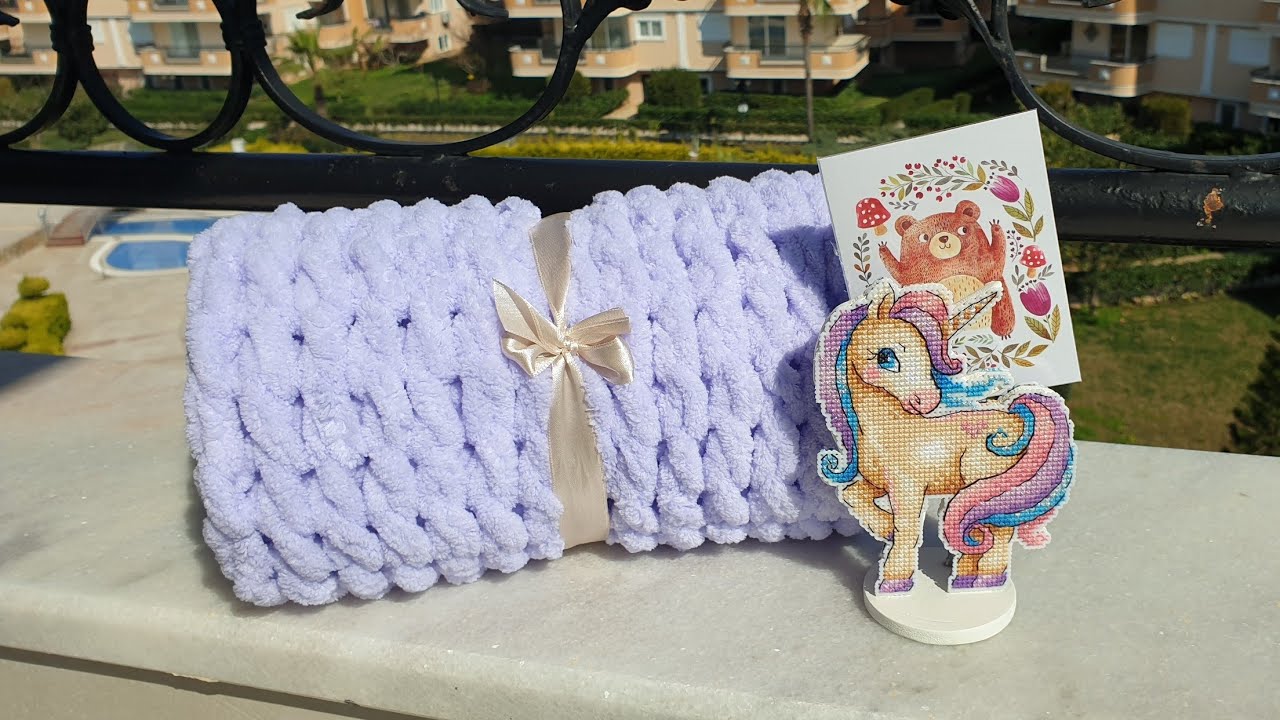 Шарф из пряжи ализе пуффи схема