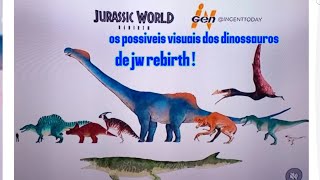 os possiveis visuais dos dinossauros de jurassic world rebirth ! ( rumor ! )