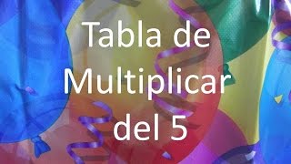 Tabla de Multiplicar - Multiplicación 5