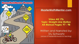 MasterMathMentor AB17b - Straight Line Motion.