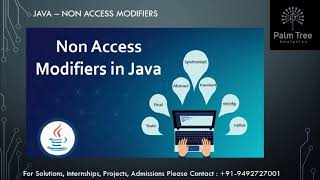 Java-32. Non-Access Modifiers
