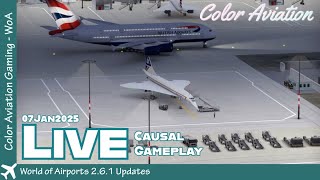 World of Airports WoA 2.6.1 Causal Gameplay Live 20250107 #aviation