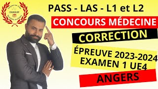 CORRECTION DÉTAILLÉE CONCOURS MÉDECINE | EXAMEN 1 - CHIMIE ORGANIQUE - ÉPREUVE 2023-2024 ANGERS