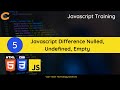 Javascript difference NULL UNDEFINED EMPTY