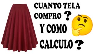 cuanta tela necesito para una falda y como calcular? a qui te explico de 2 formas