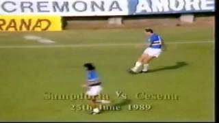 Serie A 1988-1989, day 34 Sampdoria - Cesena 2-0 (2 R.Mancini)