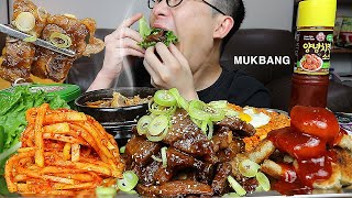 ASMR MUKBANGㅣPork Ribs & Radish Kimchi & Mini Pork Cutlet KOREAN FOODㅣEATING SHOW