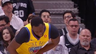Draymond Green Leaves Game After Getting Hit In The Groin | Warriors vs Spurs 2018|