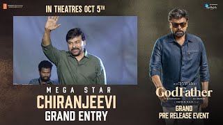Megastar Chiranjeevi Grand Entry @ God Father Grand Pre Release Event