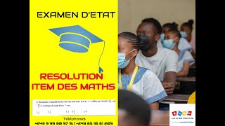 QUESTIONNAIRE EXAMEN D'ETAT [ MATHS ] : ITEM RESOLU,  LA FONCTION COMPOSEE #EXETAT