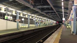 泉大津駅ラピート高速通過(駅自動放送あり)