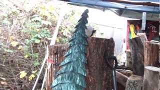 Lets Carve!  A Christmas Tree  (Chainsaw Carving)