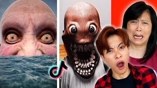 MOM REACTS TO THE SCARIEST TIKTOKS EVER 😱