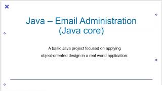 Email Administration System Java Core