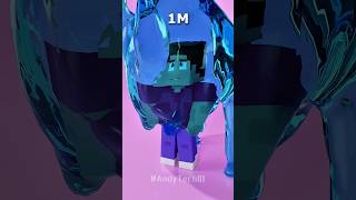 💦 0 vs 1 Billion Water Drop Minecraft Steve | Blender Fluid Simulation