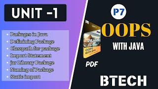 Object Oriented Programming with Java - Unit 1 Part 7| oops with java | #AKTU Board Syllabus