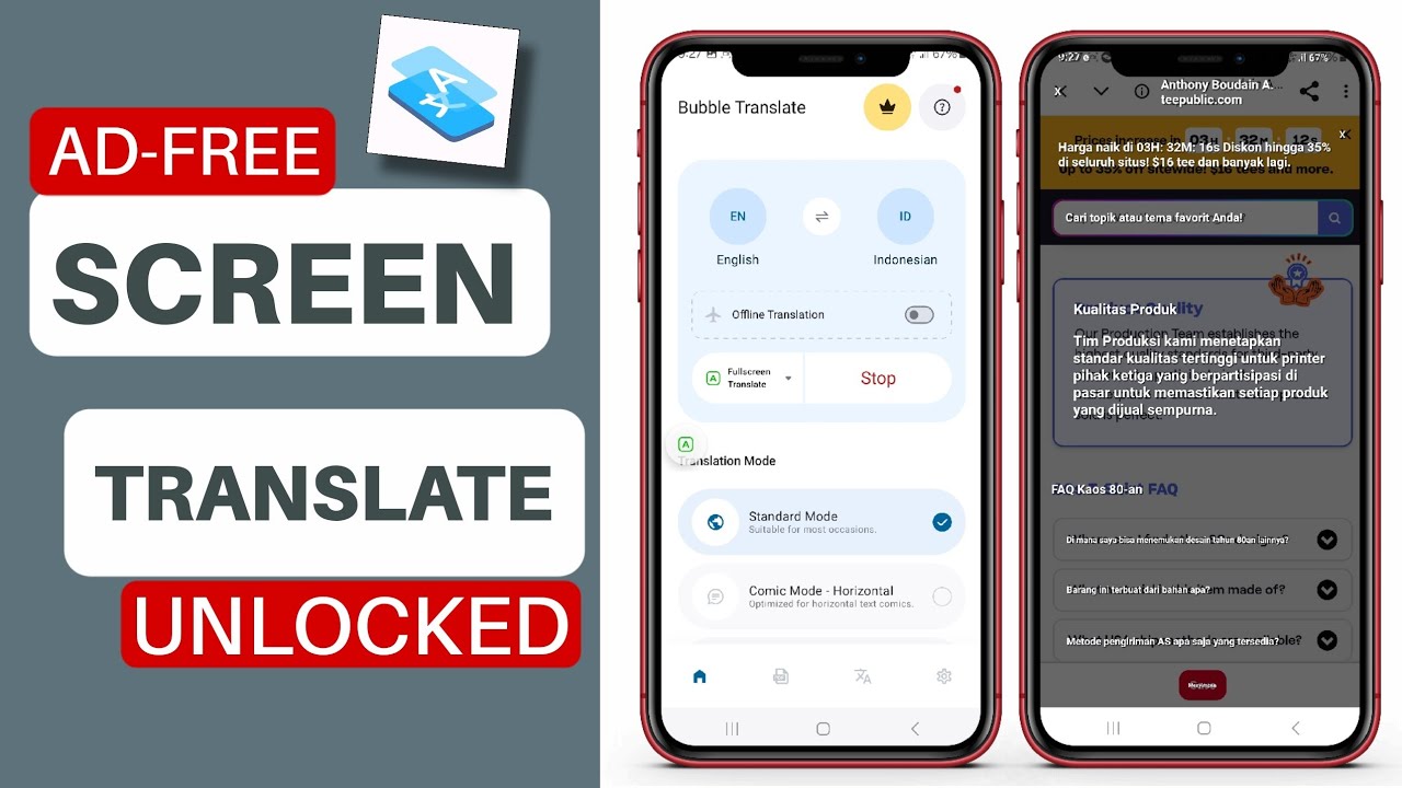 Best Free Bubble Screen Translate App For Android Youtube