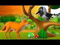 The Fox & Crow 3D Animated Hindi Stories for Kids Moral Stories लोमड़ी और कौवा हिन्दी कहानी Tales