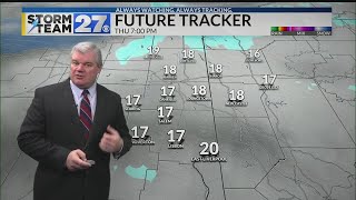 Snow showers will wrap up into your Friday