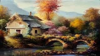 How I Paint Landscape Just By 4 Colors Oil Painting Landscape Step By Step 50 By Yasser Fayad