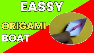 ORIGAMI BOAT EASY I  How to make origami boat I ORIGAMI boat PAPER (in 3 minutes)