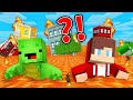 Mikey and JJ Survive The LAVA FLOOD in Minecraft (Maizen)