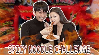 🔥SPICY NOODLE CHALLENGE🔥Korean Russian Couple Eating Fire Noodle🔥Korean VS Non-Korean (AMWF)🔥