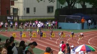 第３２回葛飾区陸上競技選手権大会　小学４年生以下女子１００ｍ　心葉　姫葵