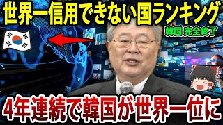 【海外の反応】悲報！世界一信用できない国ランキングで隣国が4年連続1位を獲得！お隣さんメディアのひどすぎる裏事情とは！？　習近平　高橋洋一　青山繁晴【ゆっくり解説】