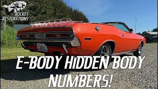 Mopar E-Body Hidden Body Number Locations! How To Tell A Fake Cuda Or Challenger!