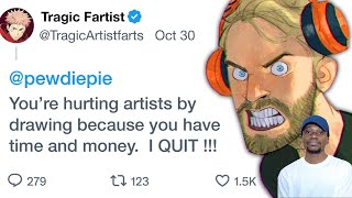 How Pewdiepie's 365 Days Drawings Streak Left The Art Community Talking (REACTION)