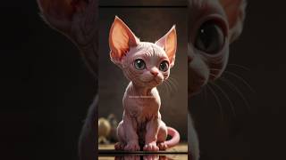 From Bald to Bold: The Joyful Journey of a Sphynx Kitten #cat #story #animation #ai