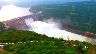 Srisailam Dam drone view