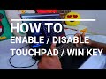 How to disable/enable touchpad & WIN key in ASUS TUF/ROG Gaming Laptop | WINDOWS 10