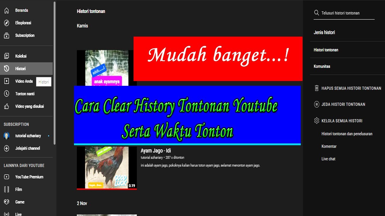 Cara Menghapus Histori Tontonan Youtube Di Hp Dengan Cepat Dan Mudah ...