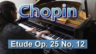 Chopin Etude Op 25 No 12 piano (\