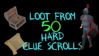 Loot From 50 Hard Clue Scrolls