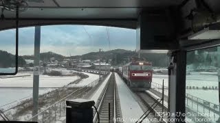 快速ジパング平泉4号（北上→一ノ関～front window view）