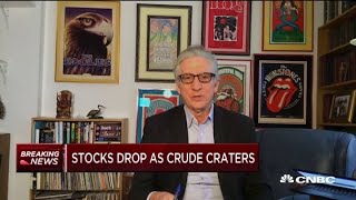 Stocks open lower as crude oil craters