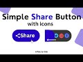 Make Animated SHARE button with ONLY HTML & CSS | Share Button | CSS Tutorial