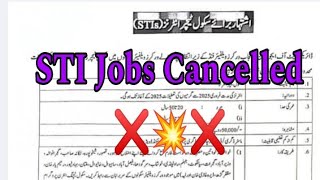 🛑 Breaking News ❌ Cancelled STI Jobs | Latest Updates