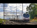 Amtrak Pennsylvanian train going past Tacony with an Double header