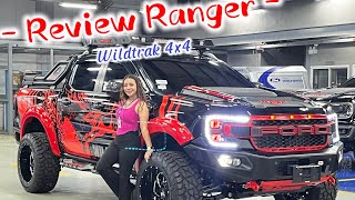 Ranger Wildtrak 4x4 แต่งโทนดำแดง ไฟหน้าอัพเกรด RedEye กันชนหน้า-หลัง Hamer บันไดข้าง Twi