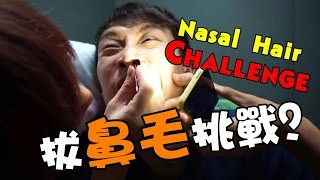 拔鼻毛挑戰！史上最刺激一球一條痛到哭！:Nose Hair Challenge