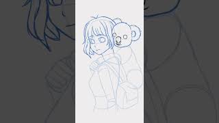 Haw to draw girl and doll step by step || easy drawing || girl drawing #drawing #short