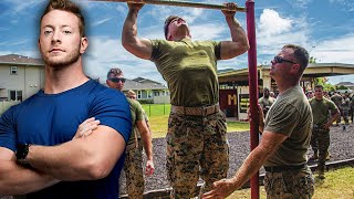 Pullup Competition on a Military Base! | US Marines vs Battle Bunker Bus